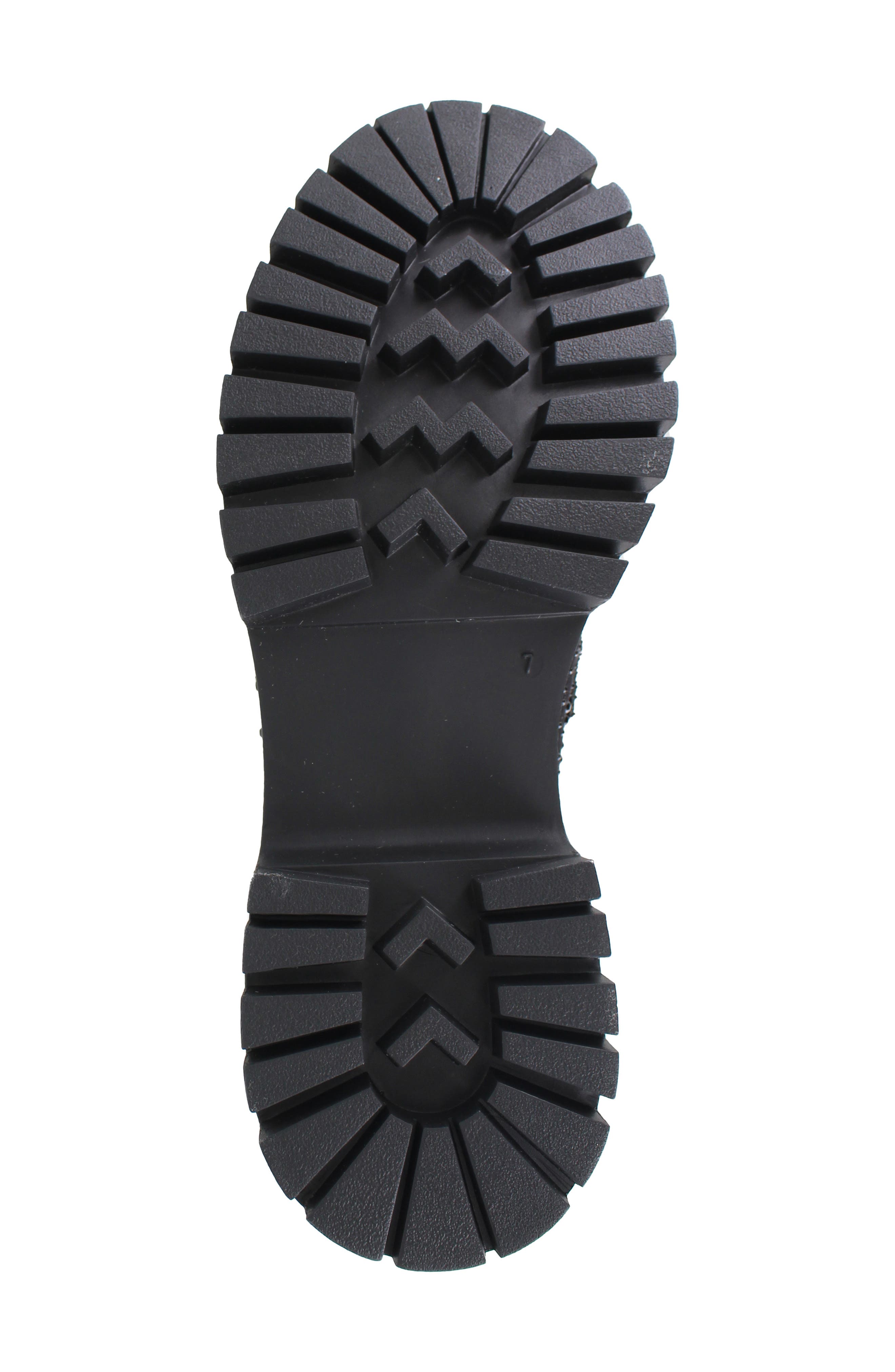 ZIGI Cassondra Rhinestone Embellished Lug Sole Loafer, Alternate, color, Black Suede