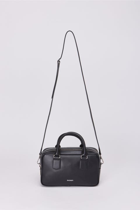 Sara Leather Structured Bassepi Mini Bag