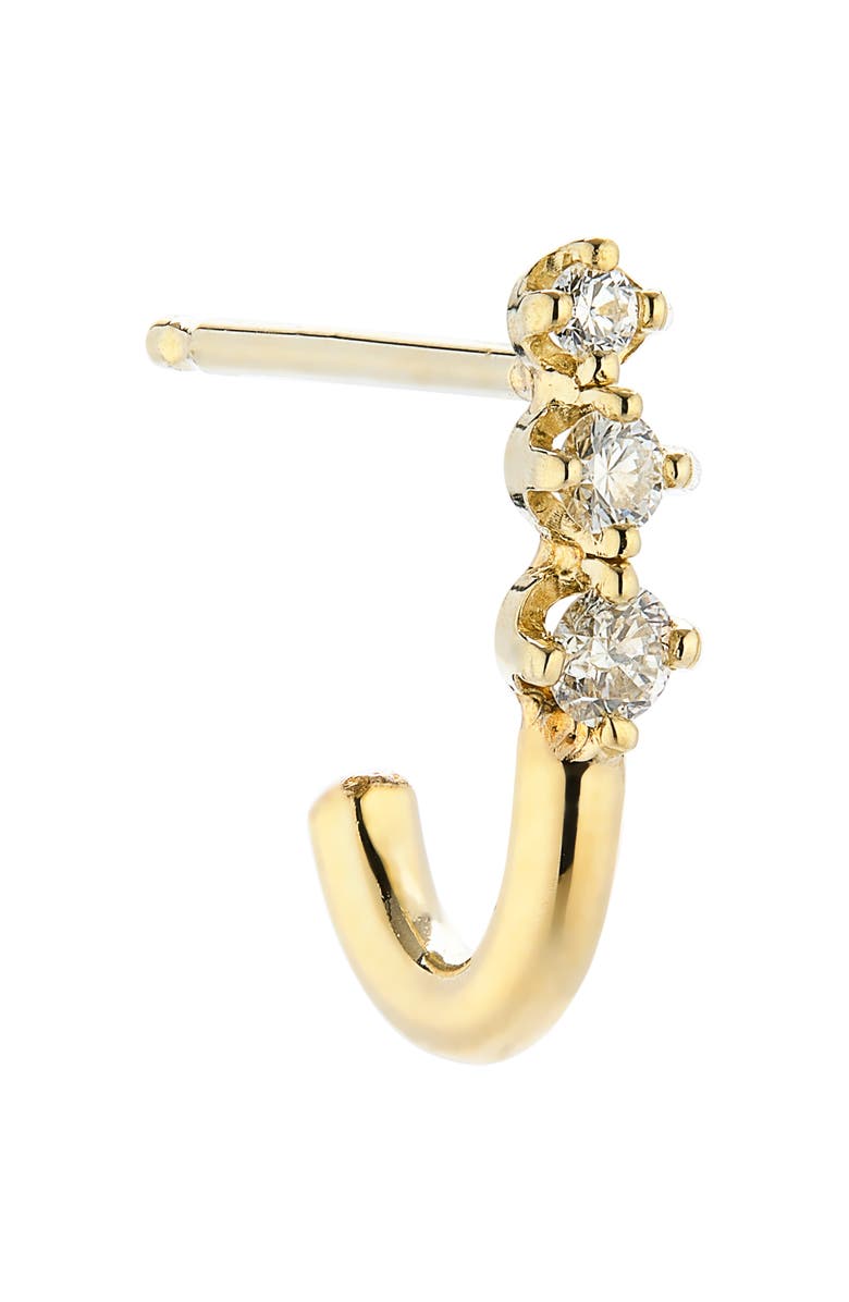 Zoë Chicco 14K Gold Diamond J-Hook Stud Earrings, Alternate, color, 14K Yellow Gold