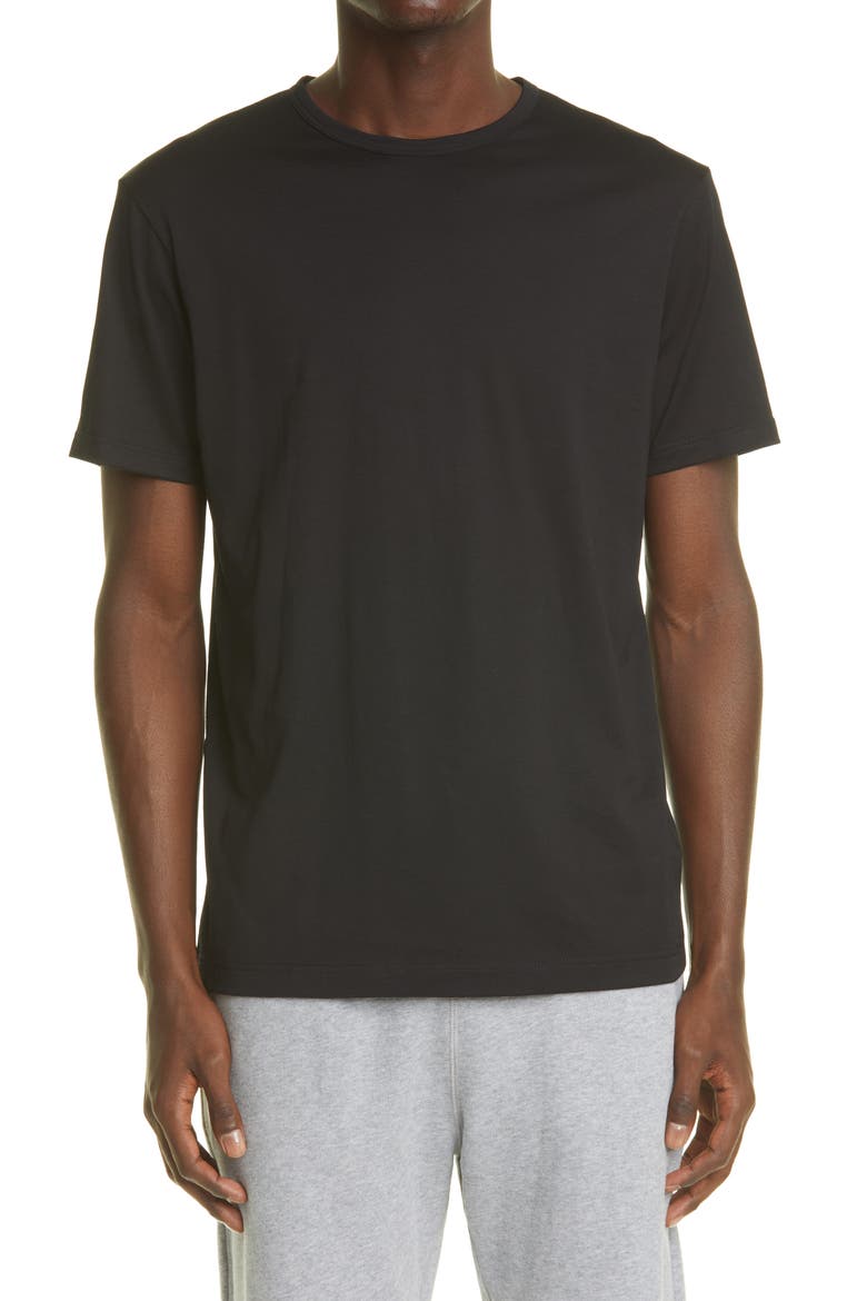 Crewneck T-Shirt, Main, color, BLACK