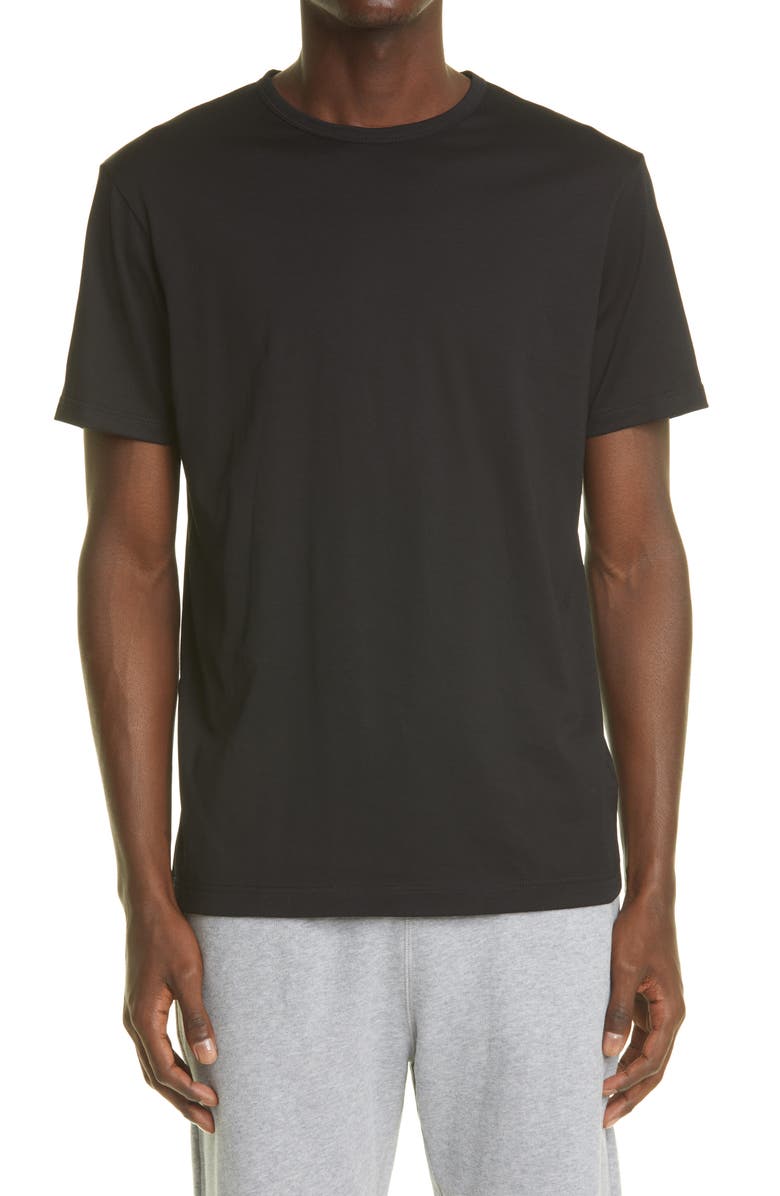 Sunspel Crewneck T-Shirt, Main, color, Black