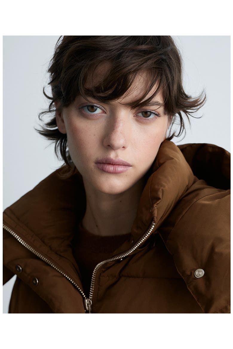 Channel Quilted Coat, Alternate, color, MEDIUM BROWN