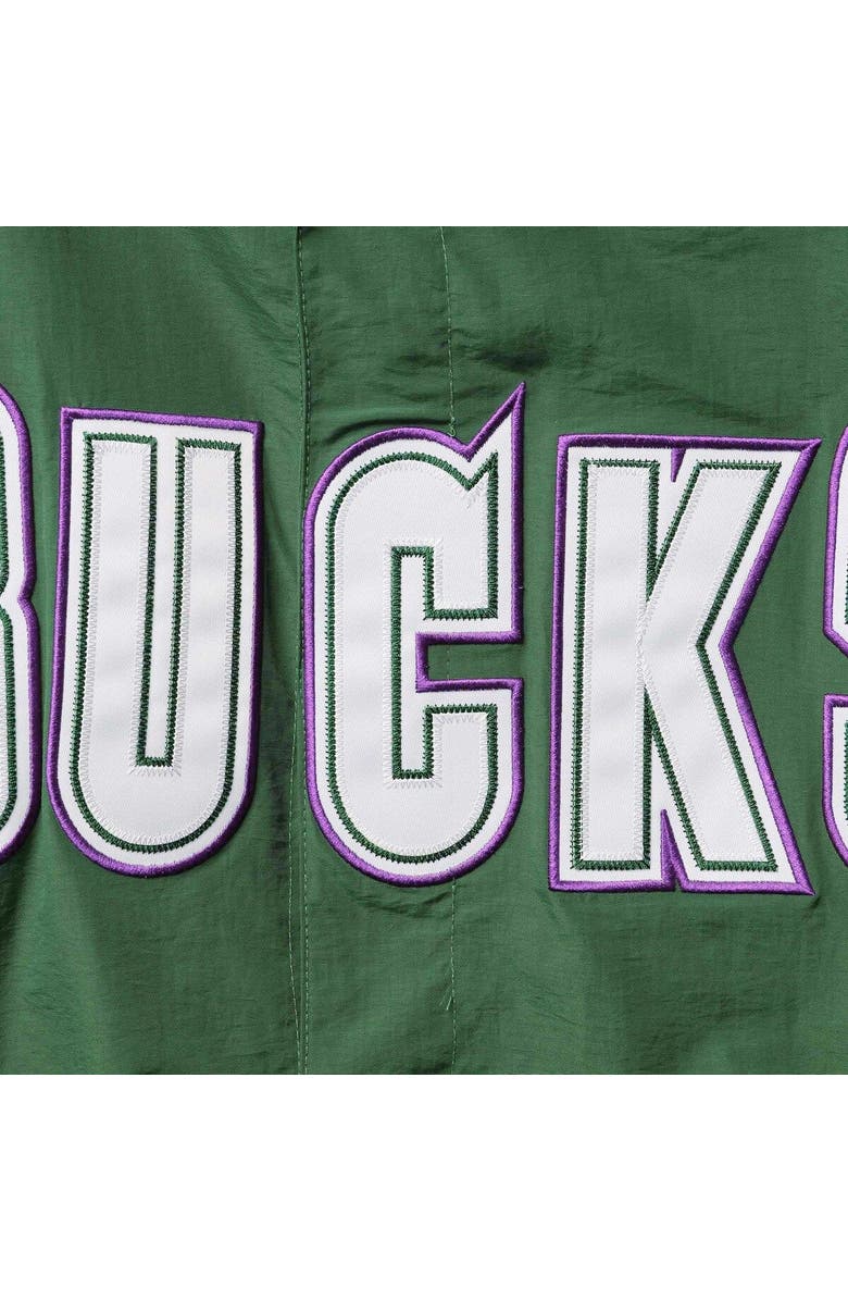 Mitchell & Ness Men's Mitchell & Ness Green Milwaukee Bucks Big & Tall Hardwood Classics Authentic Warm-Up Full-Snap Jacket, Alternate, color,