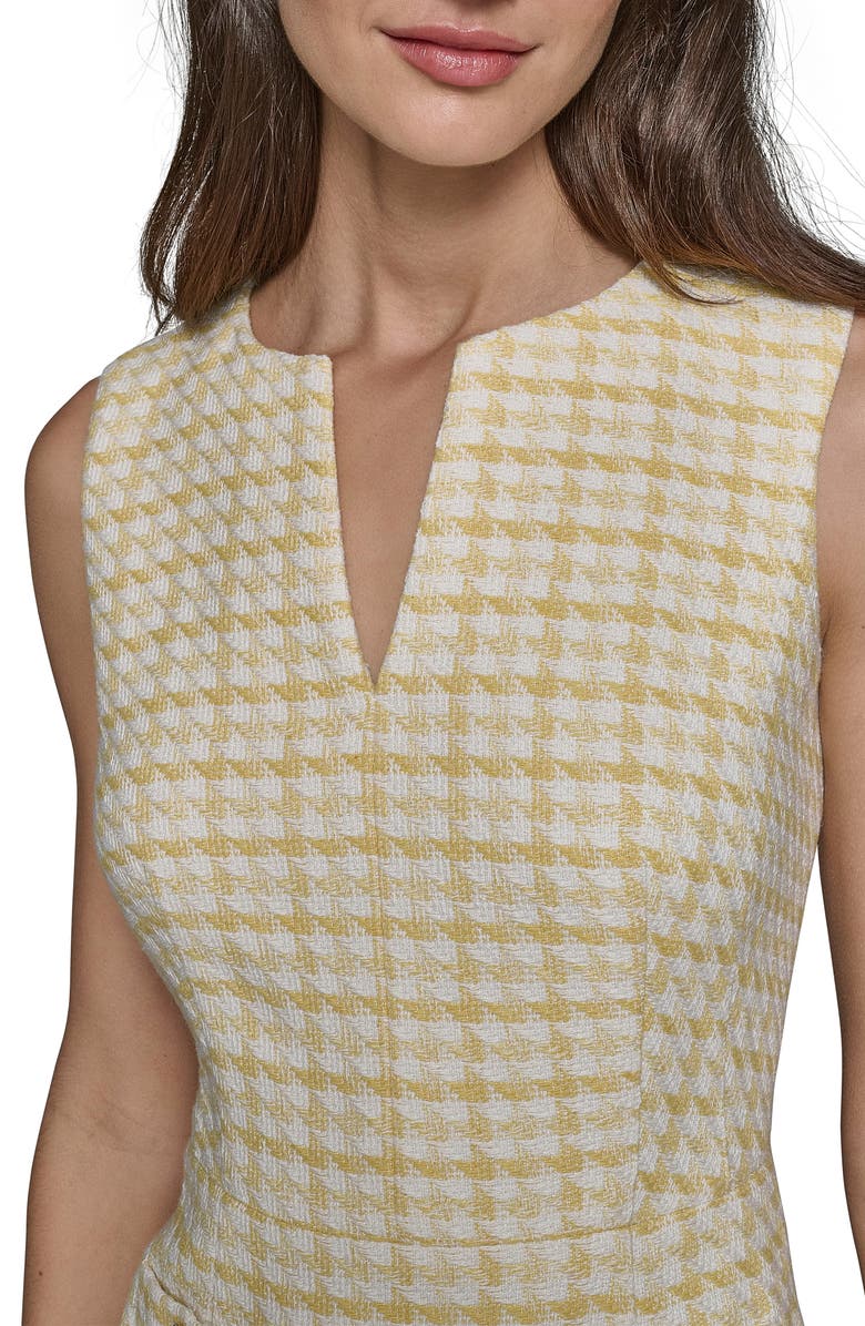 KARL LAGERFELD PARIS Printed Tweed A-Line Dress, Alternate, color,