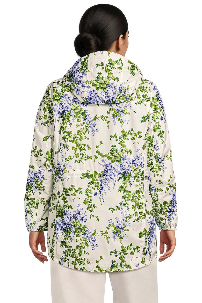 Squall Packable Waterproof Raincoat, Alternate, color, Clear Blue Blooms