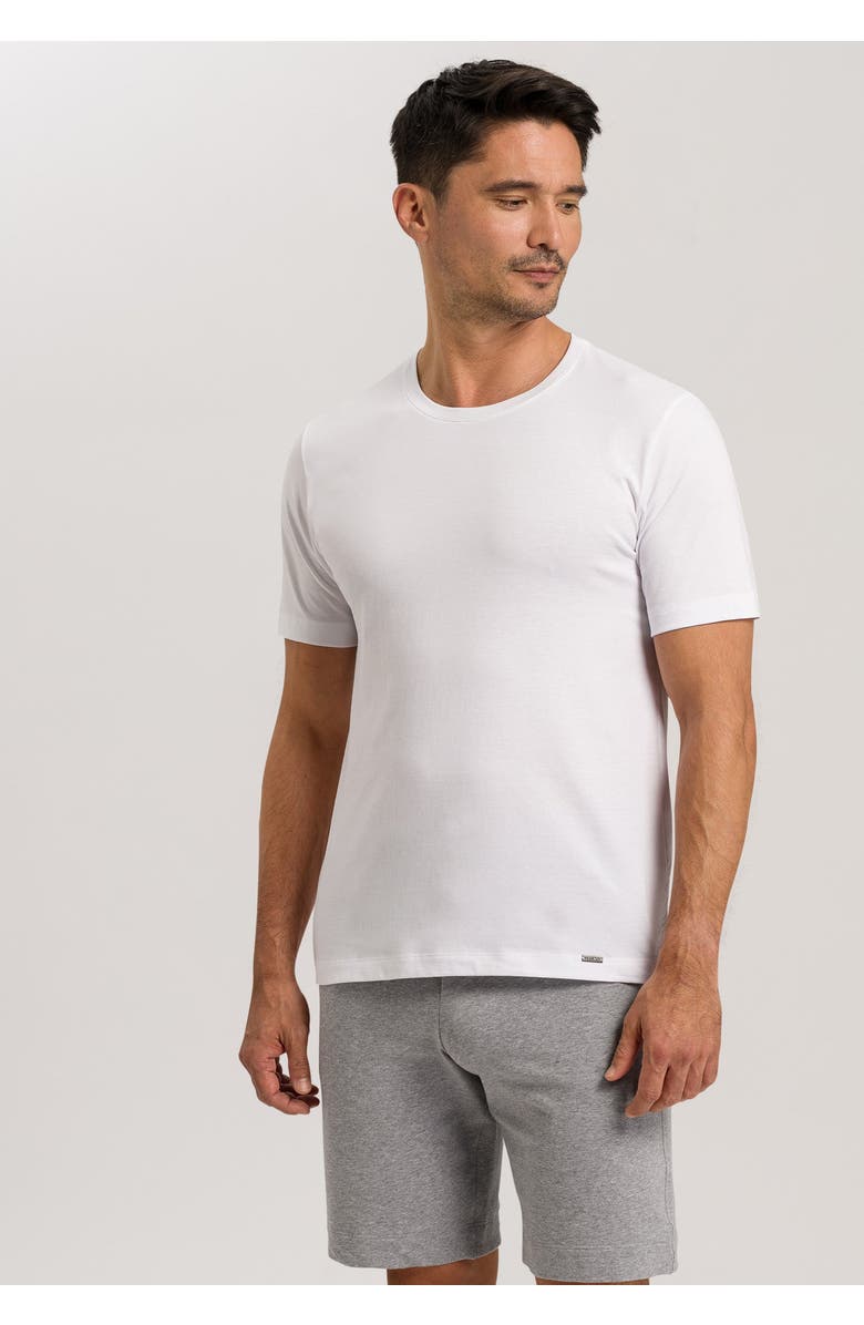 Hanro Living Shirts Cotton Crew Neck T-Shirt, Alternate, color, White