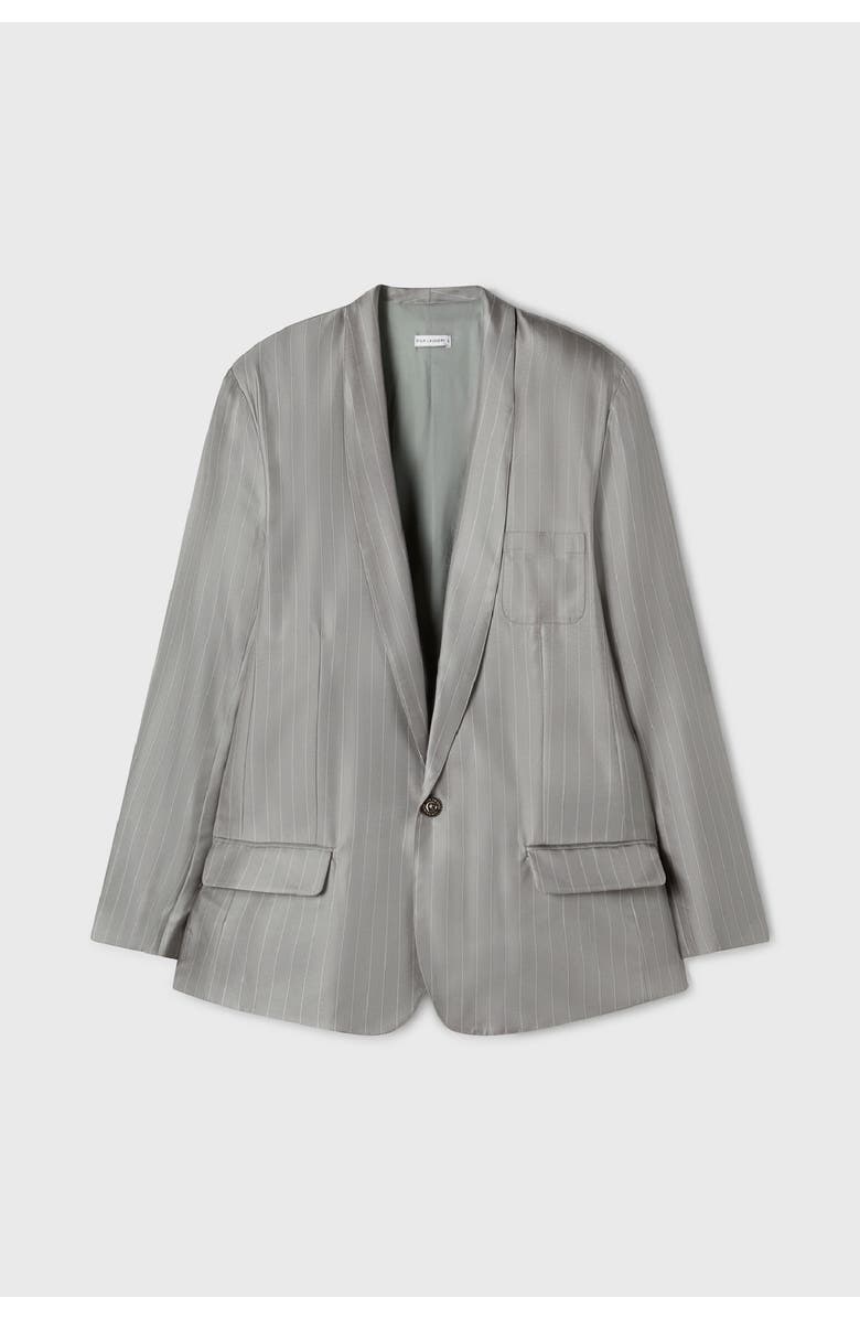 SILK LAUNDRY TWILL MIAMI BLAZER MOON PINSTRIPE, Alternate, color, 