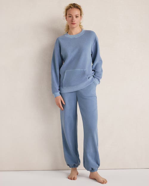 Haven Well Within Resti Organic Cotton Waffle Cuffed Pants in Garment Dye River at Nordstrom, Size Xx-Large