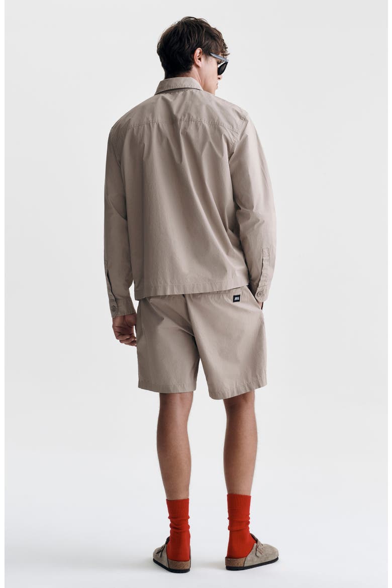 Zip Front Cotton Overshirt, Alternate, color, SHITAKE