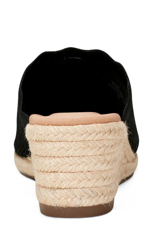 Easy Spirit Shanice Wedge Espadrille Slide Sandal In Black