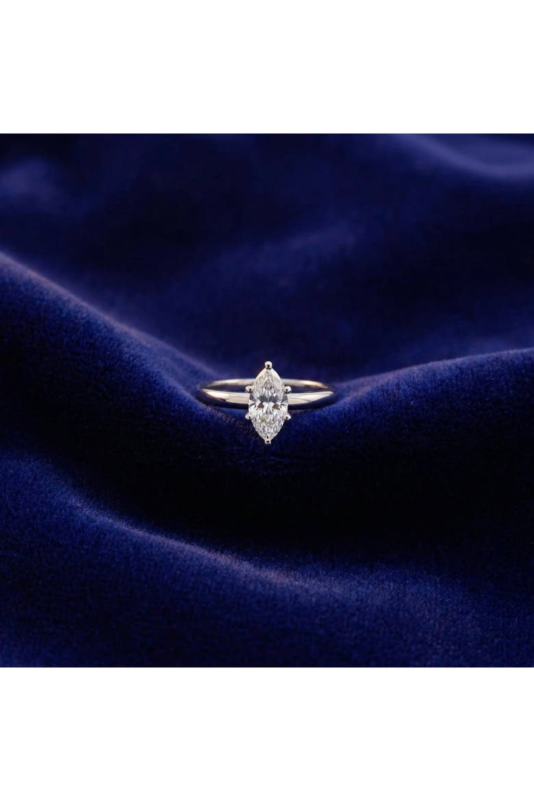 Certified 1Ct Marquise Diamond Engagement Ring 14k Gold Lab Grown, Alternate, color, 14k White Gold