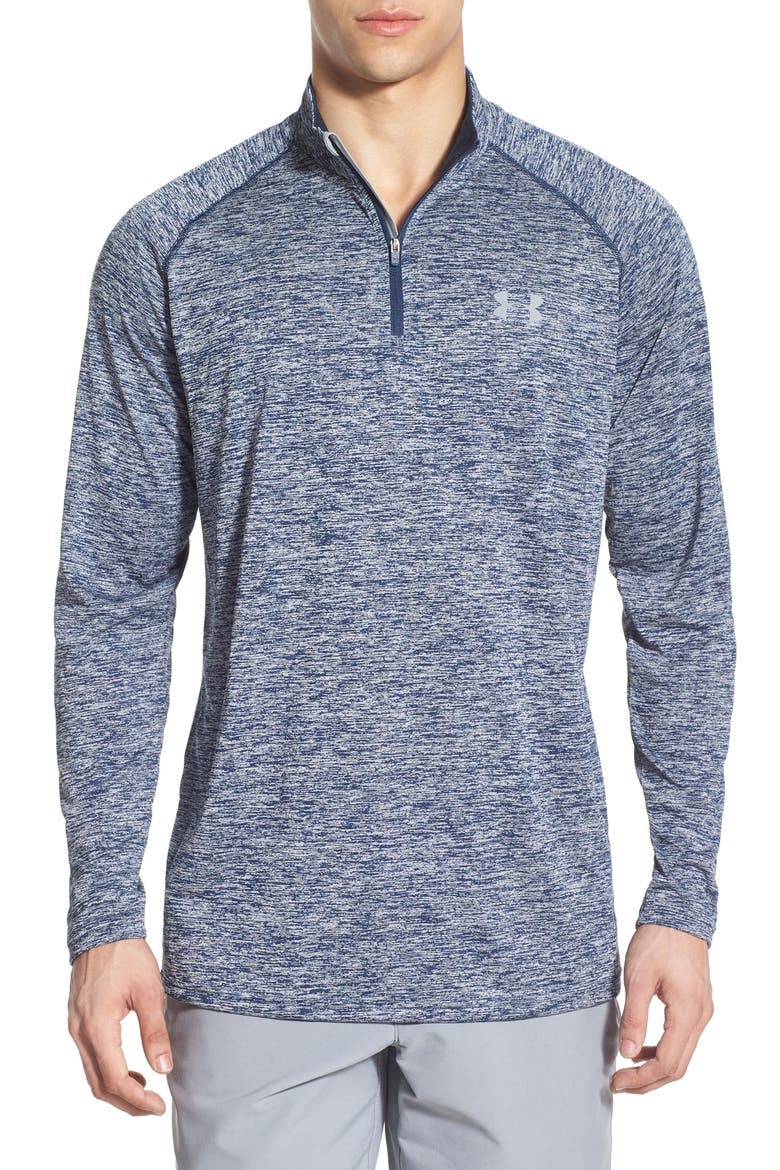 'Tech' Quarter Zip Pullover, Main, color, ACADEMY TWIST