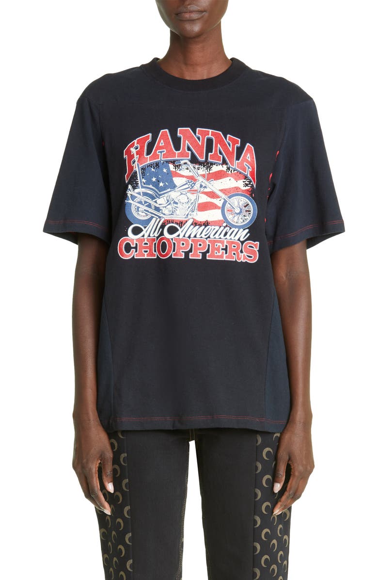 Marine Serre Unisex Moon Panel Graphic Tee, Main, color, 