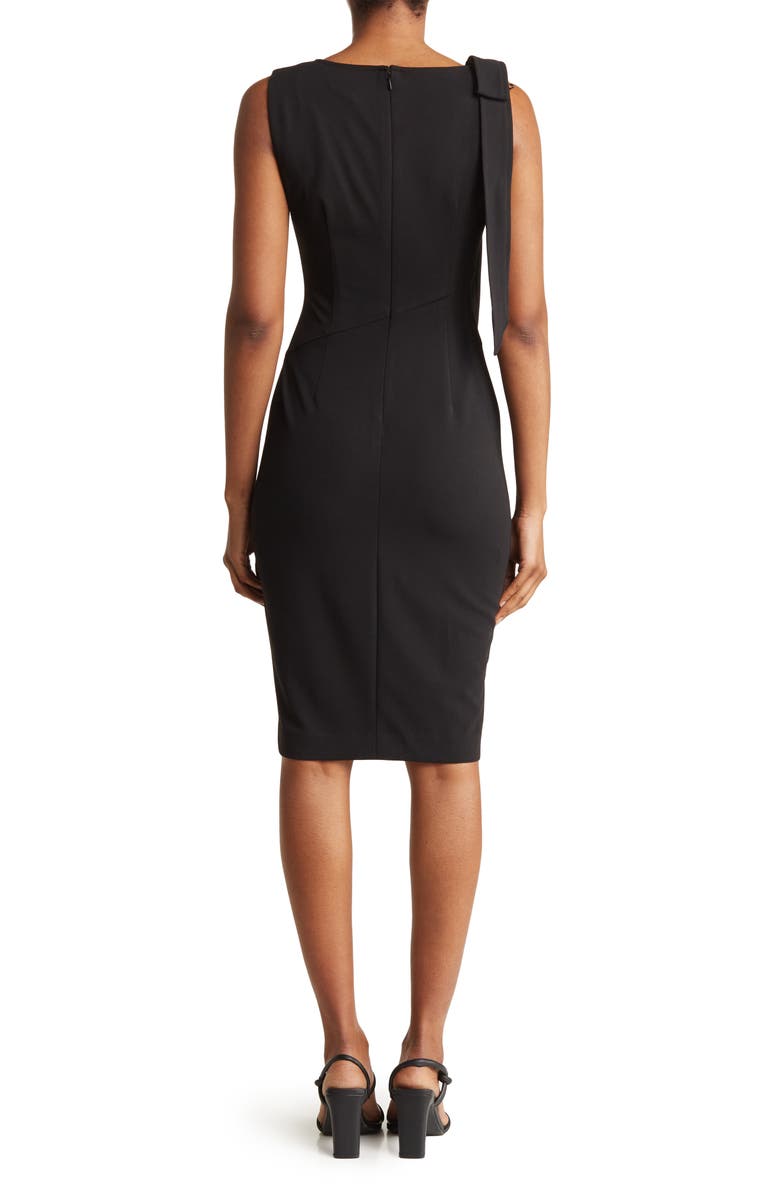 Calvin Klein Asymmetric Bow Sheath Dress, Alternate, color,
