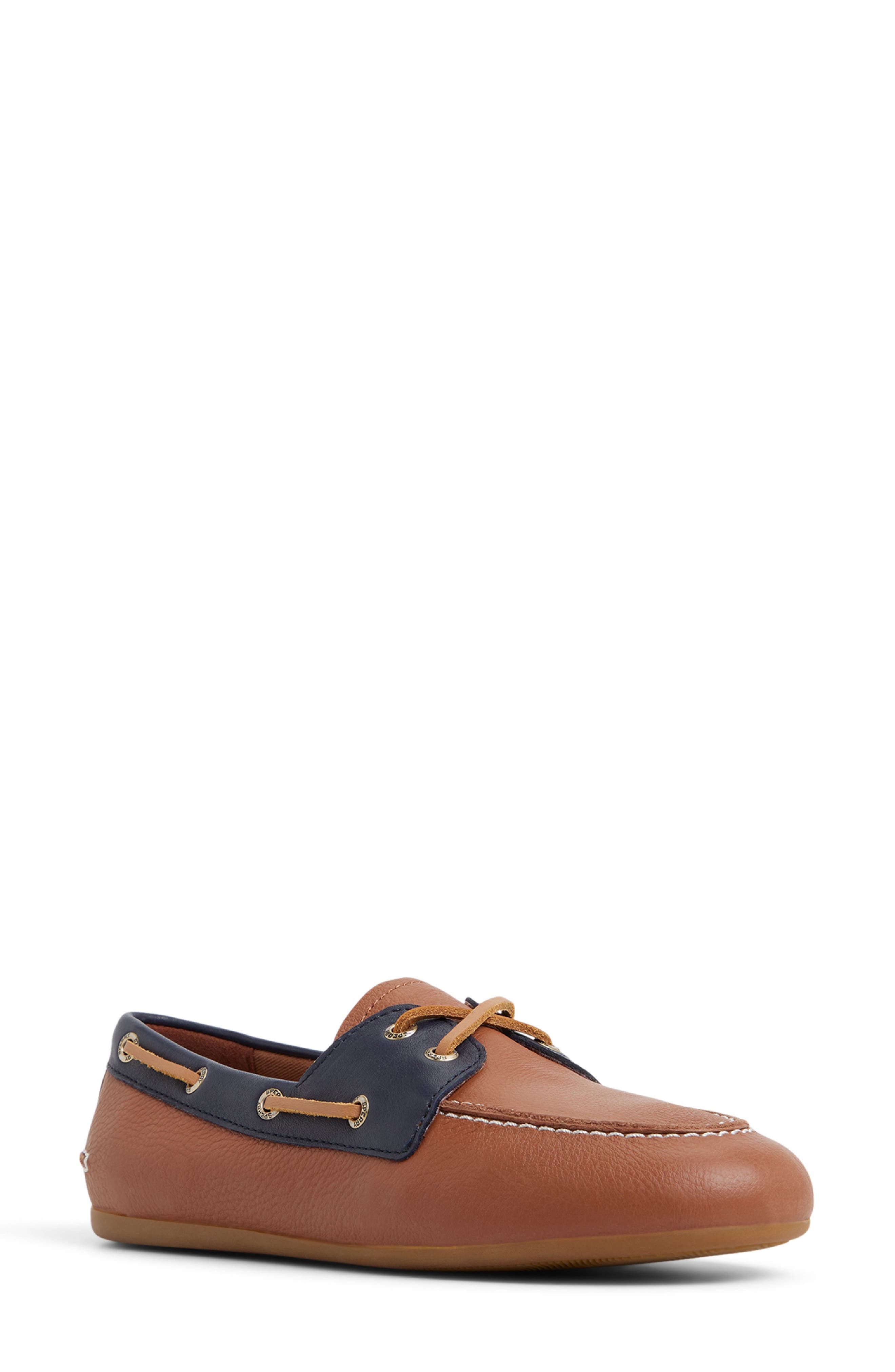 Sperry Slim Boat Shoe, Main, color, Light Brown