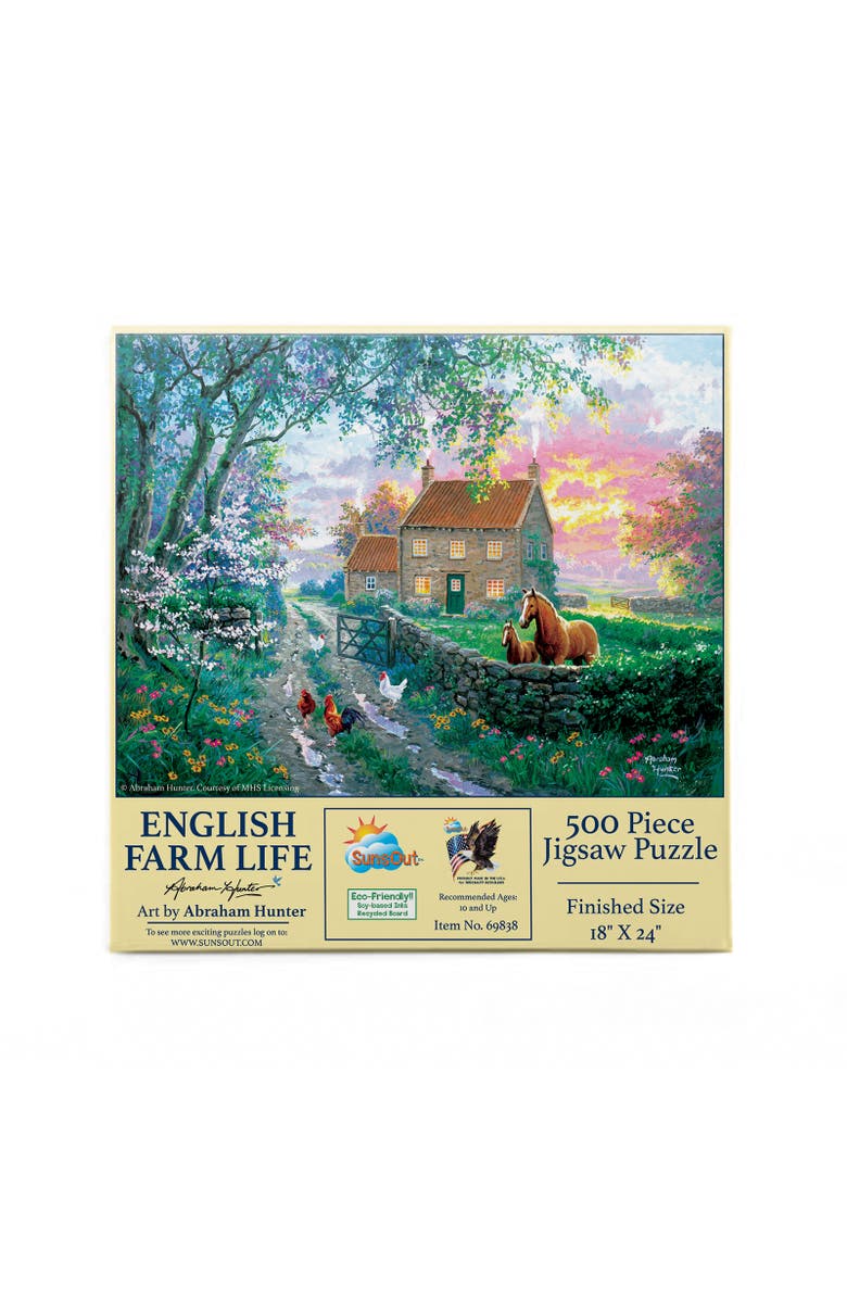 Sunsout English Farm Life 500 piece Jigsaw Puzzle for Adults, Alternate, color, Multicolor