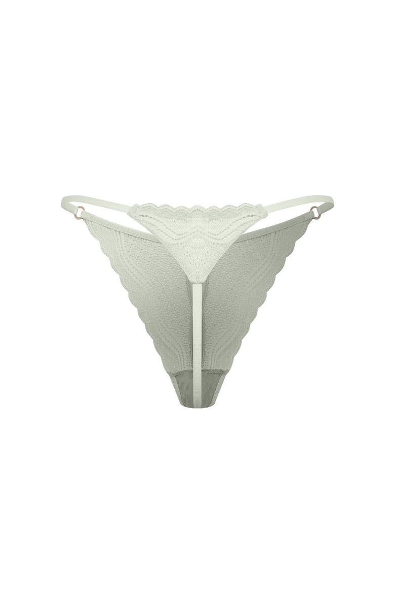 House Of Silk Neima Lace Low-cut Thong, Alternate, color, Mint