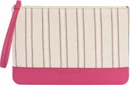 K'ai & Vrosi Defne Calfskin & Handloomed Fabric Clutch