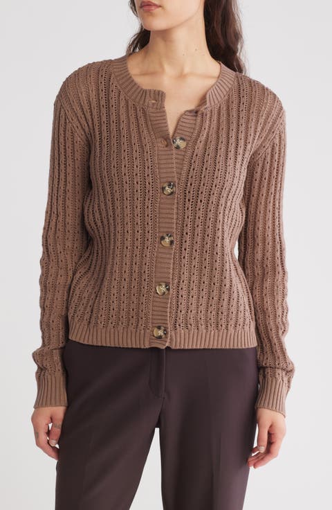 Pointelle Stitch Cardigan