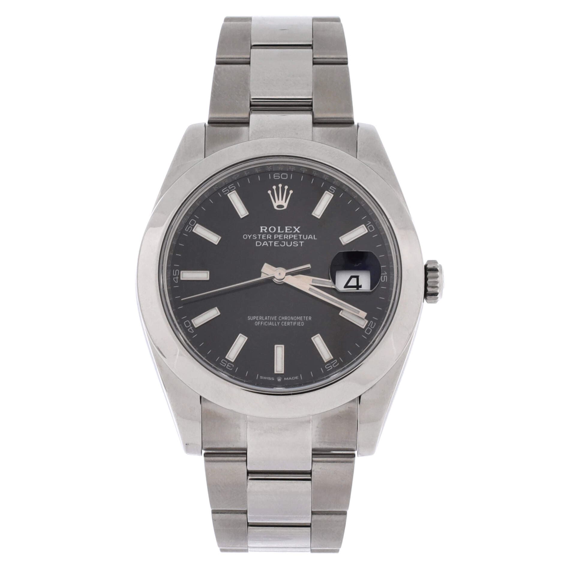 Oyster Perpetual Datejust Automatic Watch Stainless Steel 41, Main, color, Metallic Silver