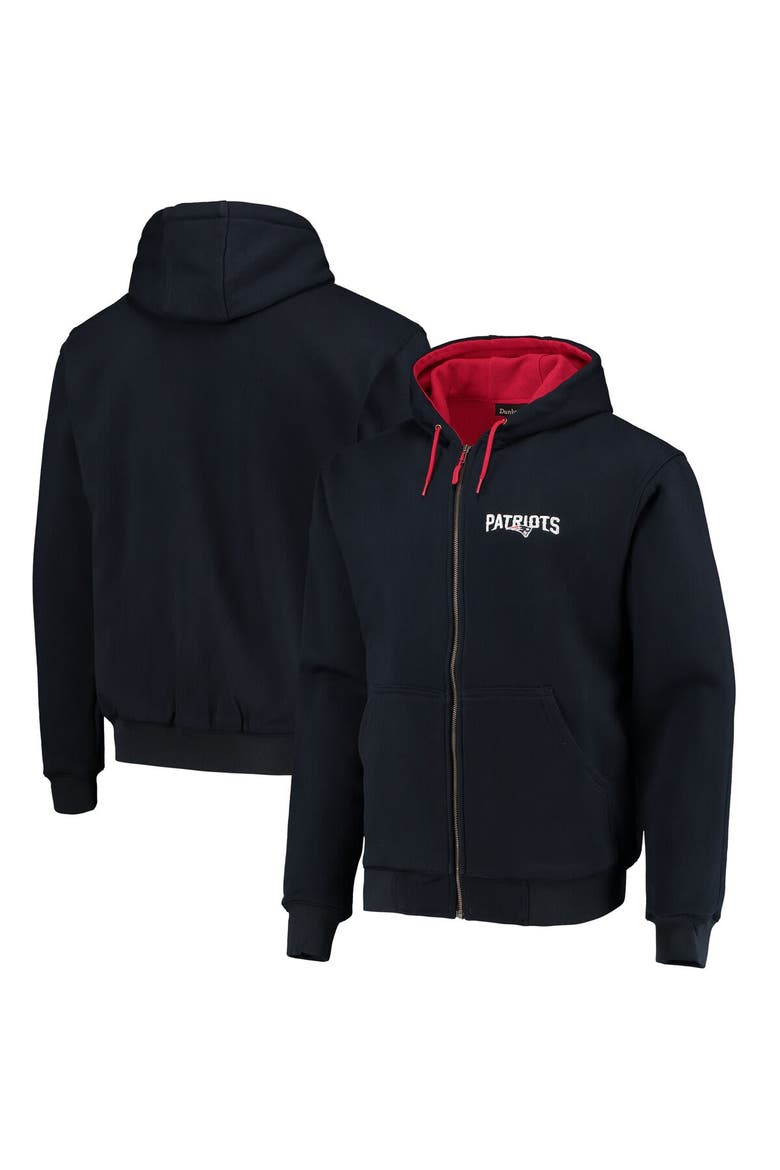 Men's Dunbrooke Navy New England Patriots Craftsman Thermal-Lined Full-Zip Hoodie, Main, color, Navy