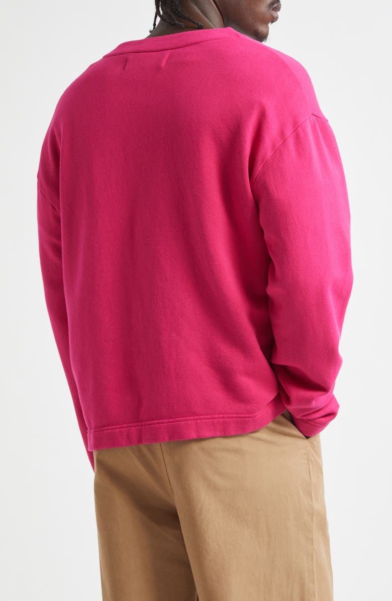 The Elder Statesman Daily Cardigan, Alternate, color, Bright Pink