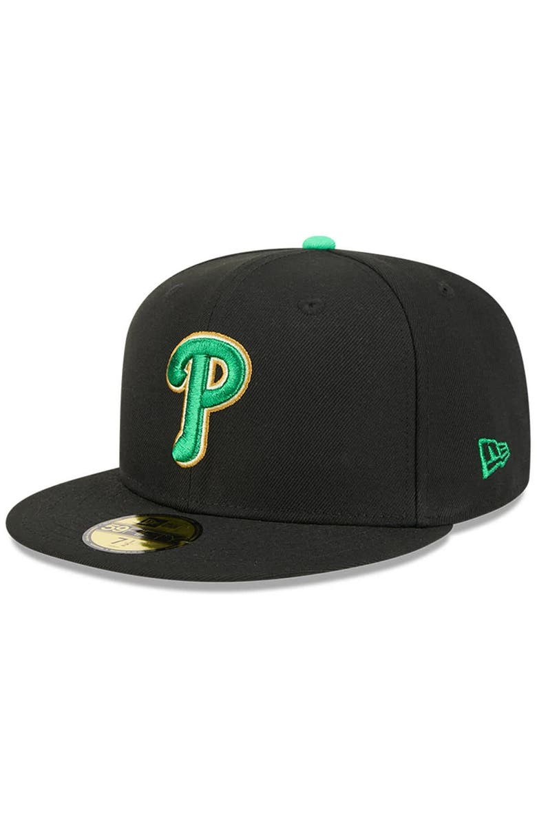 New Era Men's New Era  Black Philadelphia Phillies 2026 St. Patrick's Day 59FIFTY Fitted Hat, Alternate, color, Black