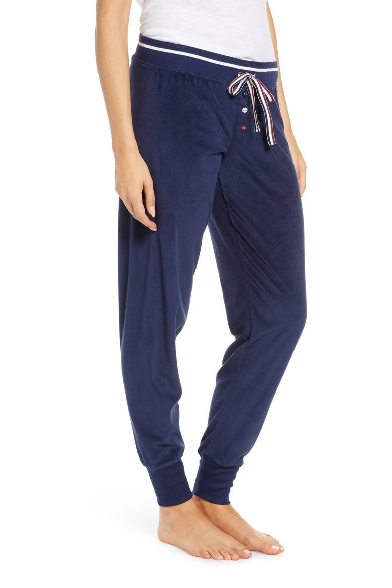 Oh My Velour Pajama Pants, Alternate, color, NAVY