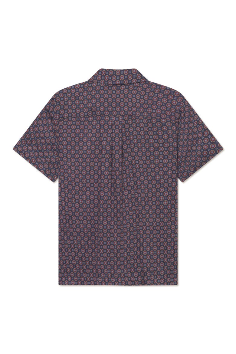Foulard Short Sleeve Shirt, Alternate, color, DARK NAVY