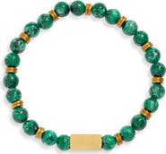 CLIFTON WILSON Men's Marbled Stone Beaded Bracelet