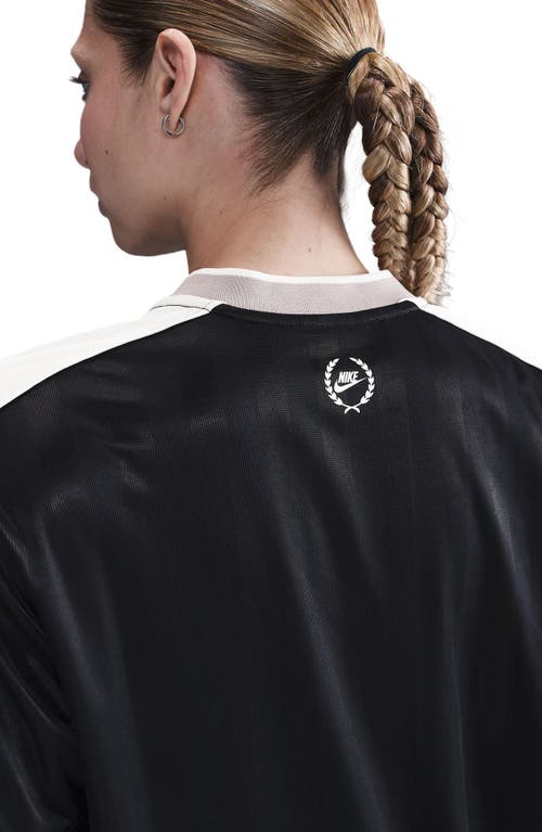 Nike Sportswear V-neck Graphic Jersey In Black