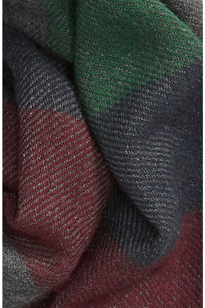 Treasure&Bond Stripe Blanket Wrap, Alternate, color, GREY COMBO