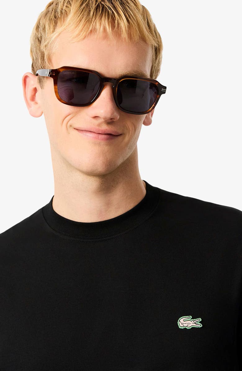 Lacoste Classic Fit Cotton Graphic T-Shirt, Alternate, color, Black