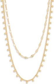 NORDSTROM RACK Set of 2 Demi Fine Ball Drop Necklaces