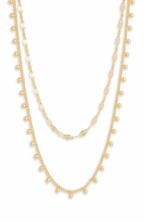 NORDSTROM RACK Set of 2 Demi Fine Ball Drop Necklaces