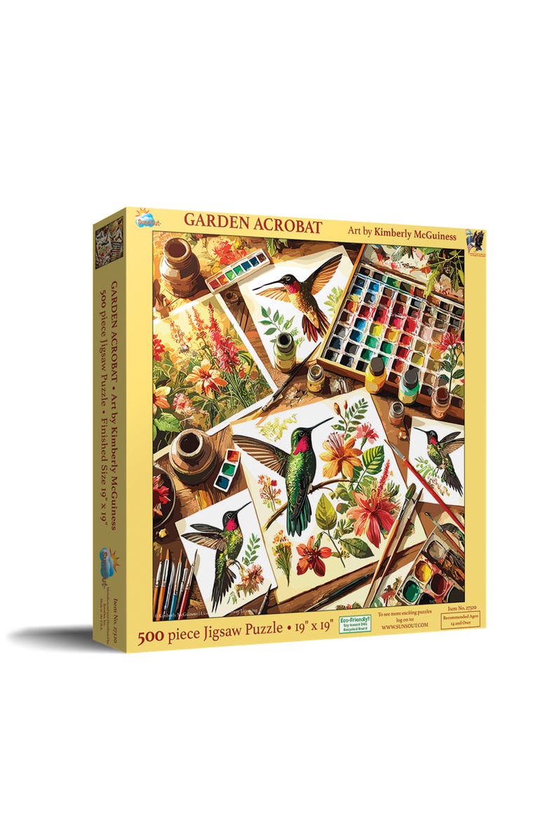 Sunsout Garden Acrobat 500 piece Jigsaw Puzzle for Adults, Main, color, Multicolor