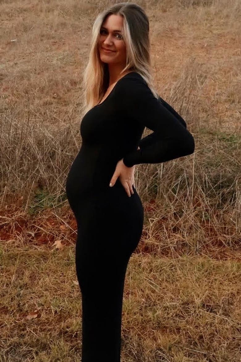 Ribbed Long Sleeve Square Neck Maxi Dress, Alternate, color, Black