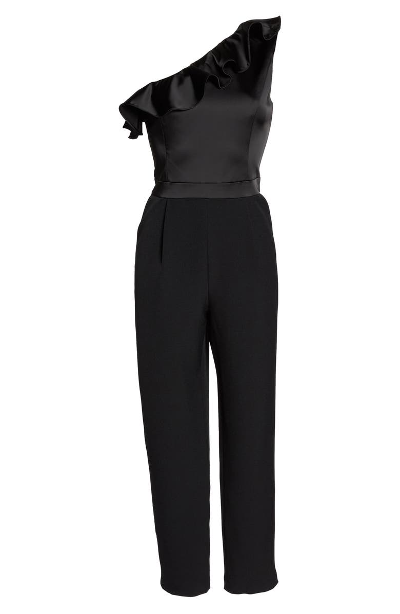 Maggy London One-Shoulder Jumpsuit, Alternate, color, 
