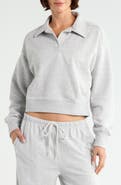 90 DEGREE BY REFLEX Silicon Fleece Portland Johnny Collar Sweatshirt