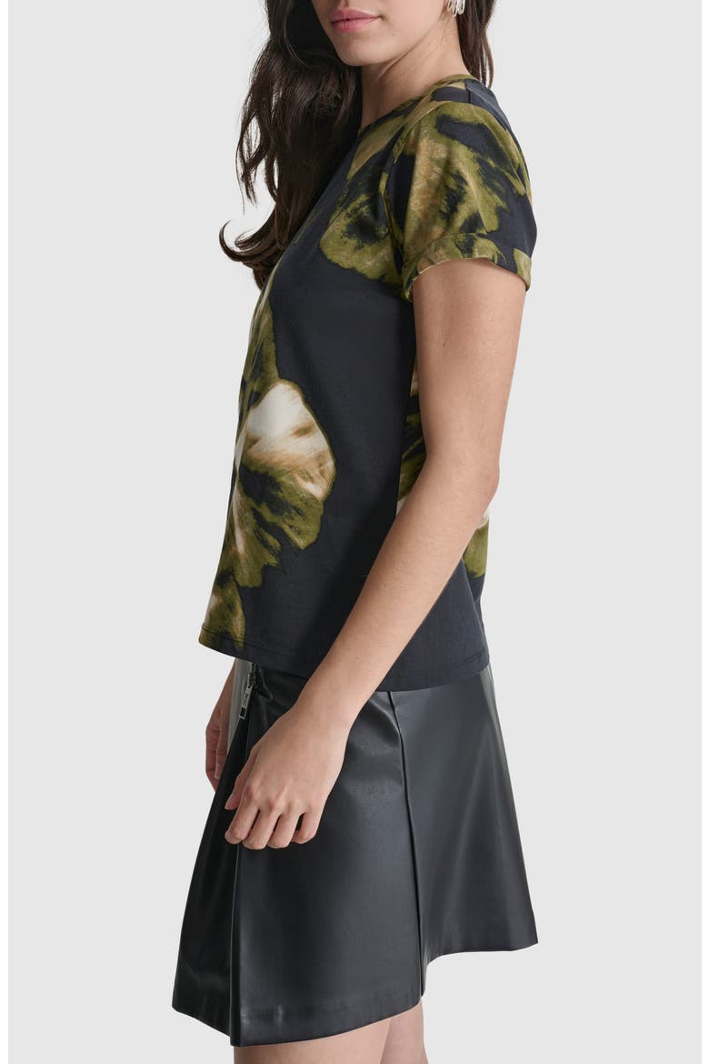 Logo Print Stretch Cotton Graphic T-Shirt, Alternate, color, EXPLODED PHOTO FLORAL