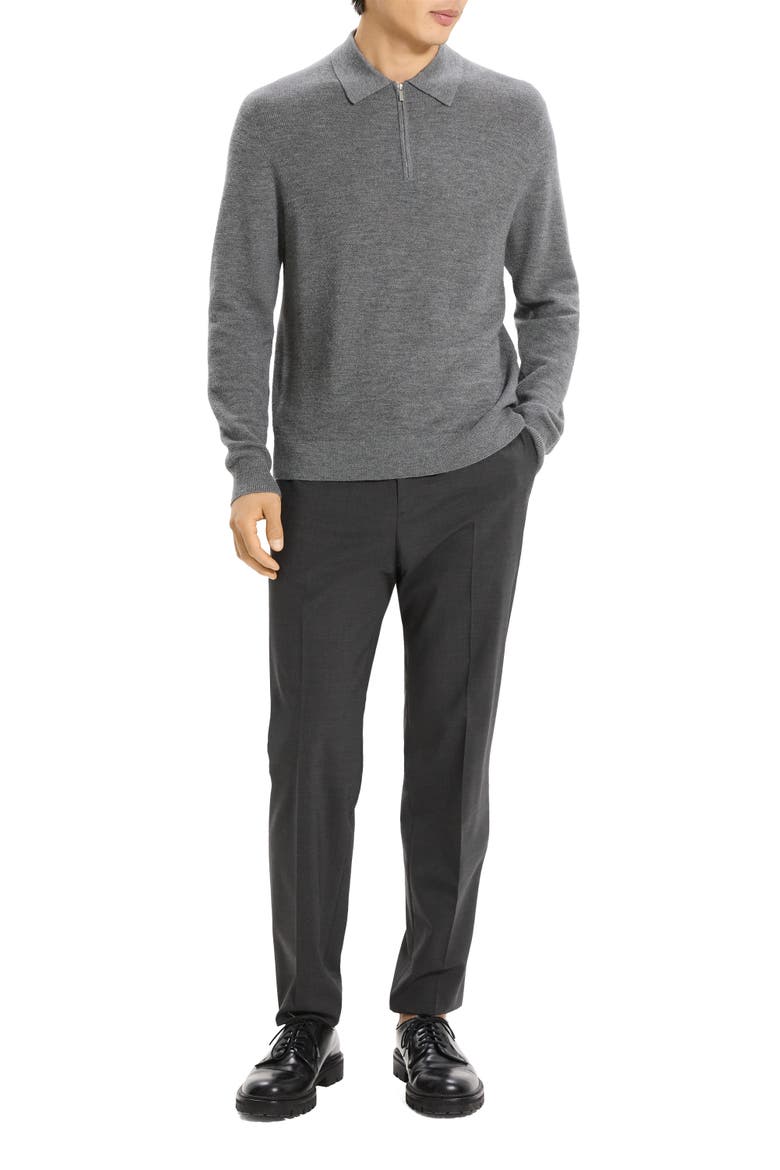Cyr Quarter Zip Cashmere Sweater, Alternate, color, DARK GREY MELANGE