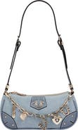 True Religion Horseshoe Chain Denim Baguette Bag