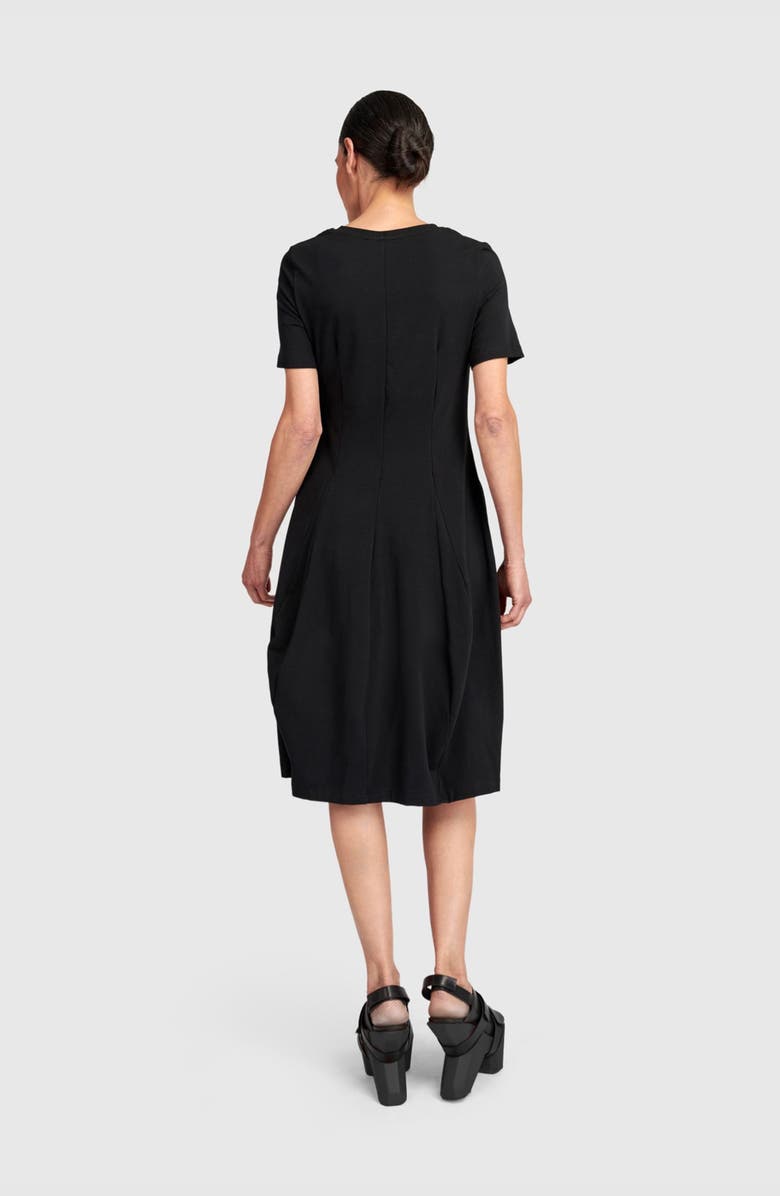 Alembika Staple Short Sleeve Dress, Alternate, color, Black
