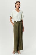 Exquise Morganne High Rise Wide Leg Woven Pants