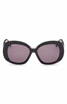 Max Mara Edna 55mm Round Sunglasses