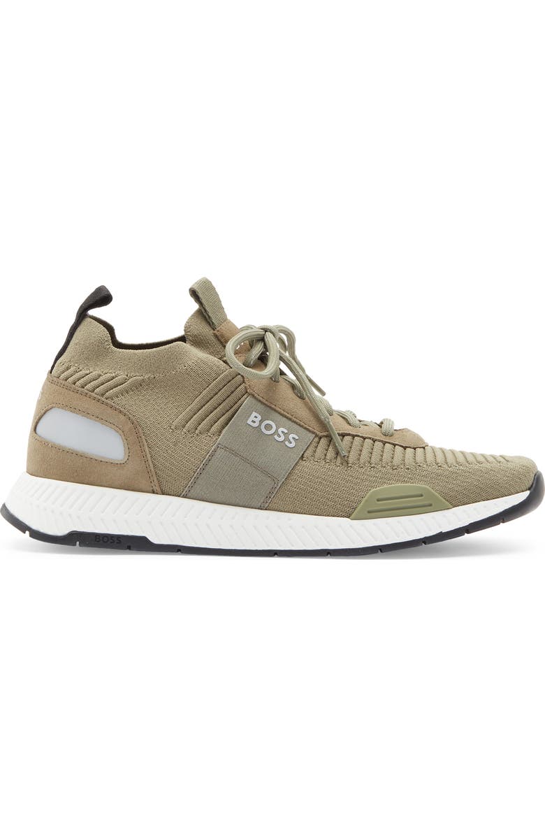 BOSS Titanium Runn Knit Sneaker, Alternate, color,