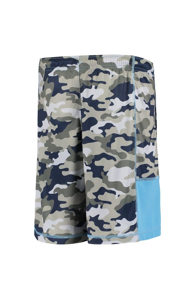 Outerstuff Youth Gray/Carolina Blue North Carolina Tar Heels Extra Yardage Camo Shorts, Alternate, color, Gray