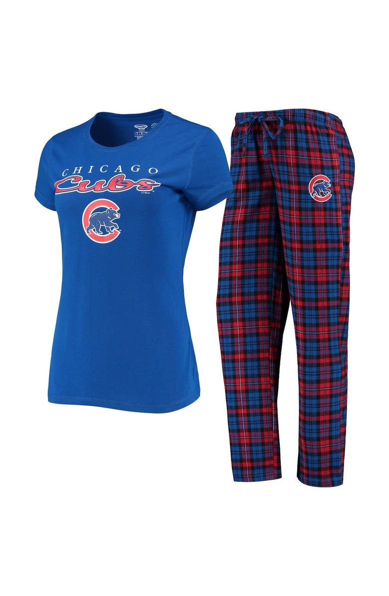 CONCEPTS SPORT Women's Concepts Sport Royal/Red Chicago Cubs Lodge T-Shirt & Pants Sleep Set, Main, color, Royal