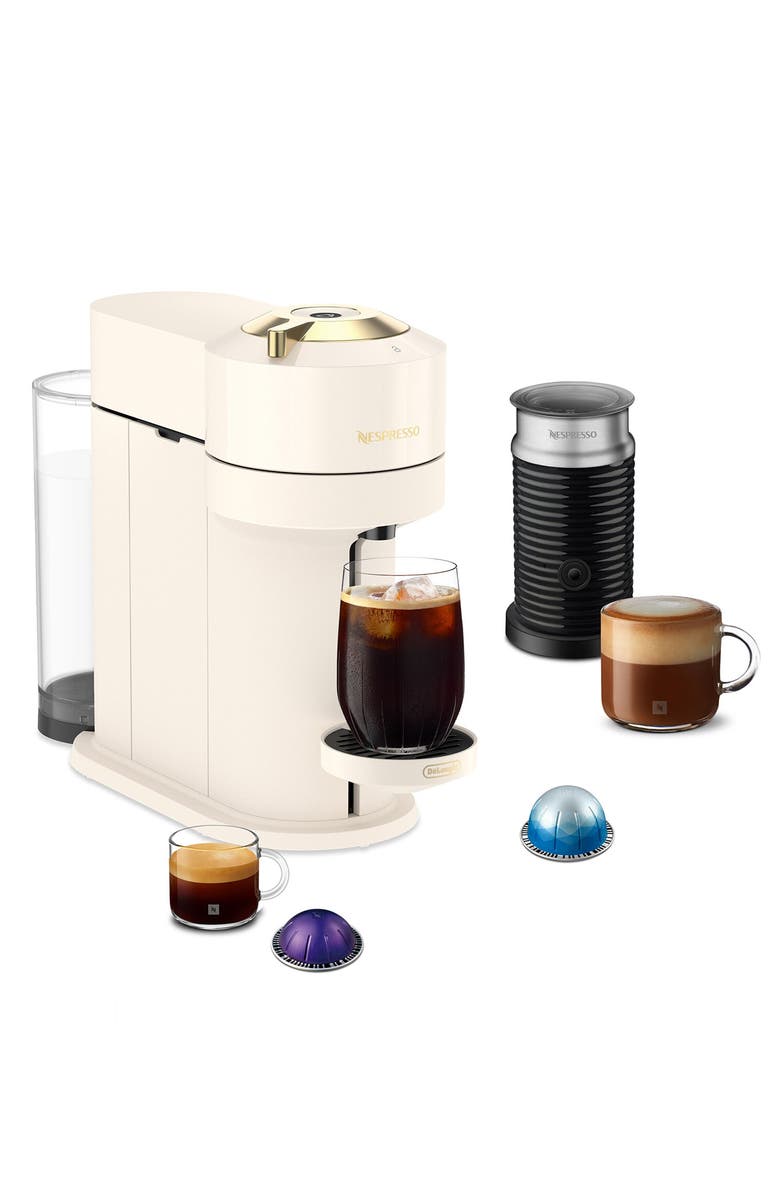 Nespresso Vertuo Next Premium Coffee Machine & Aeroccino3 Frother Set, Alternate, color, White