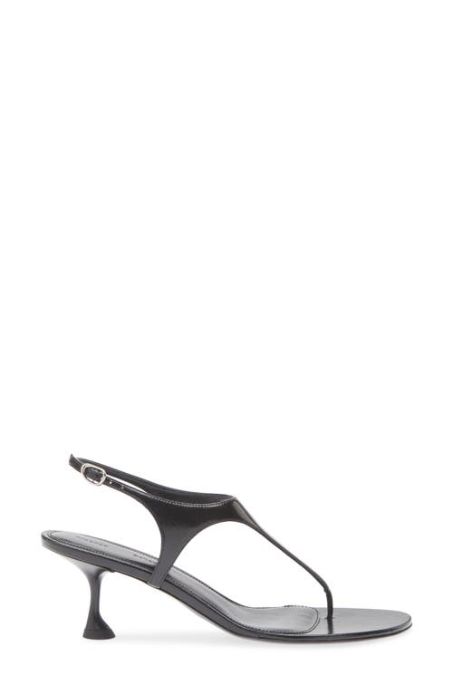 Proenza Schouler Tee 85 Thong Sandal In Slick Nappa In Black